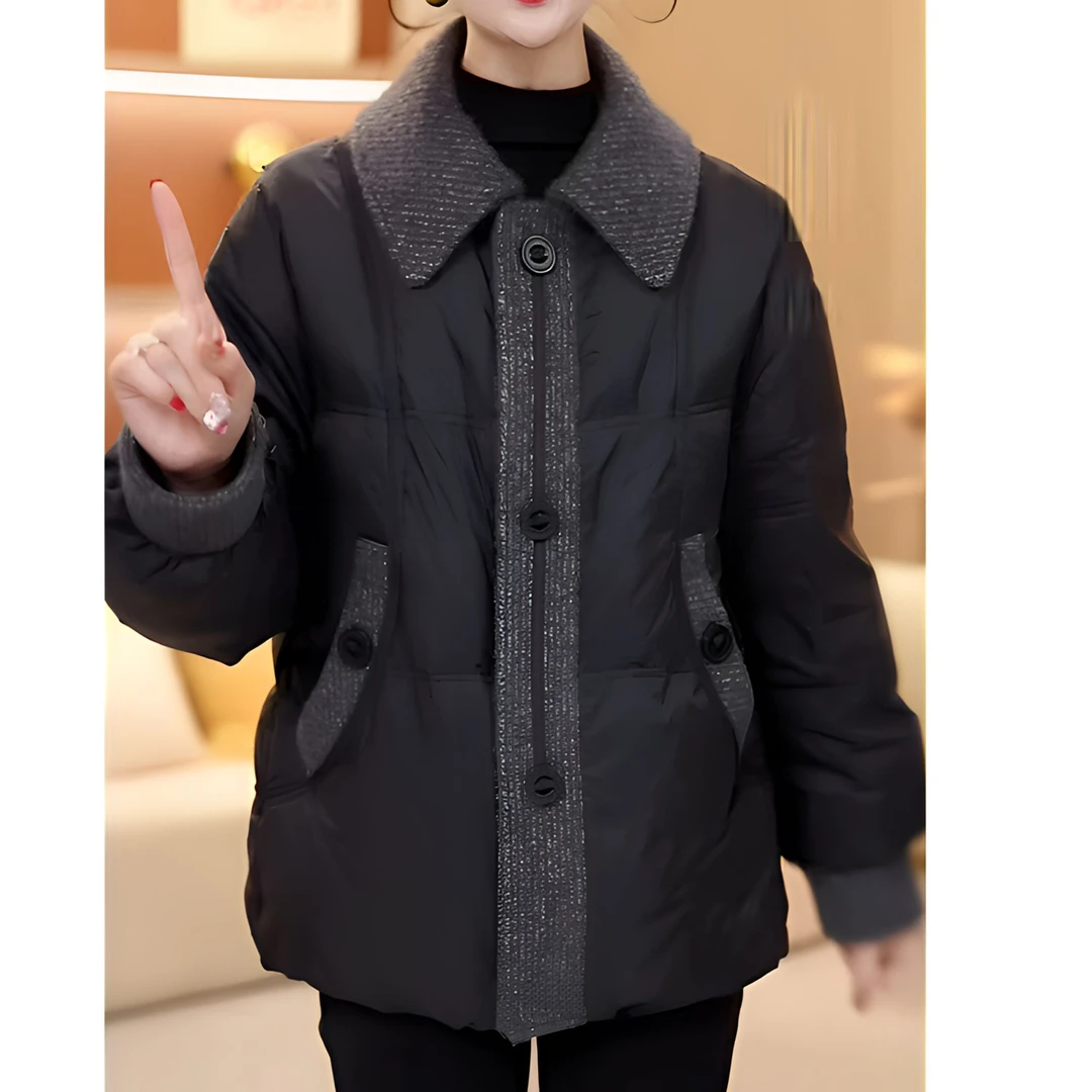 2024爆款冬季时尚洋气时髦短款外套保暖舒适妈妈装百搭棉衣棉服