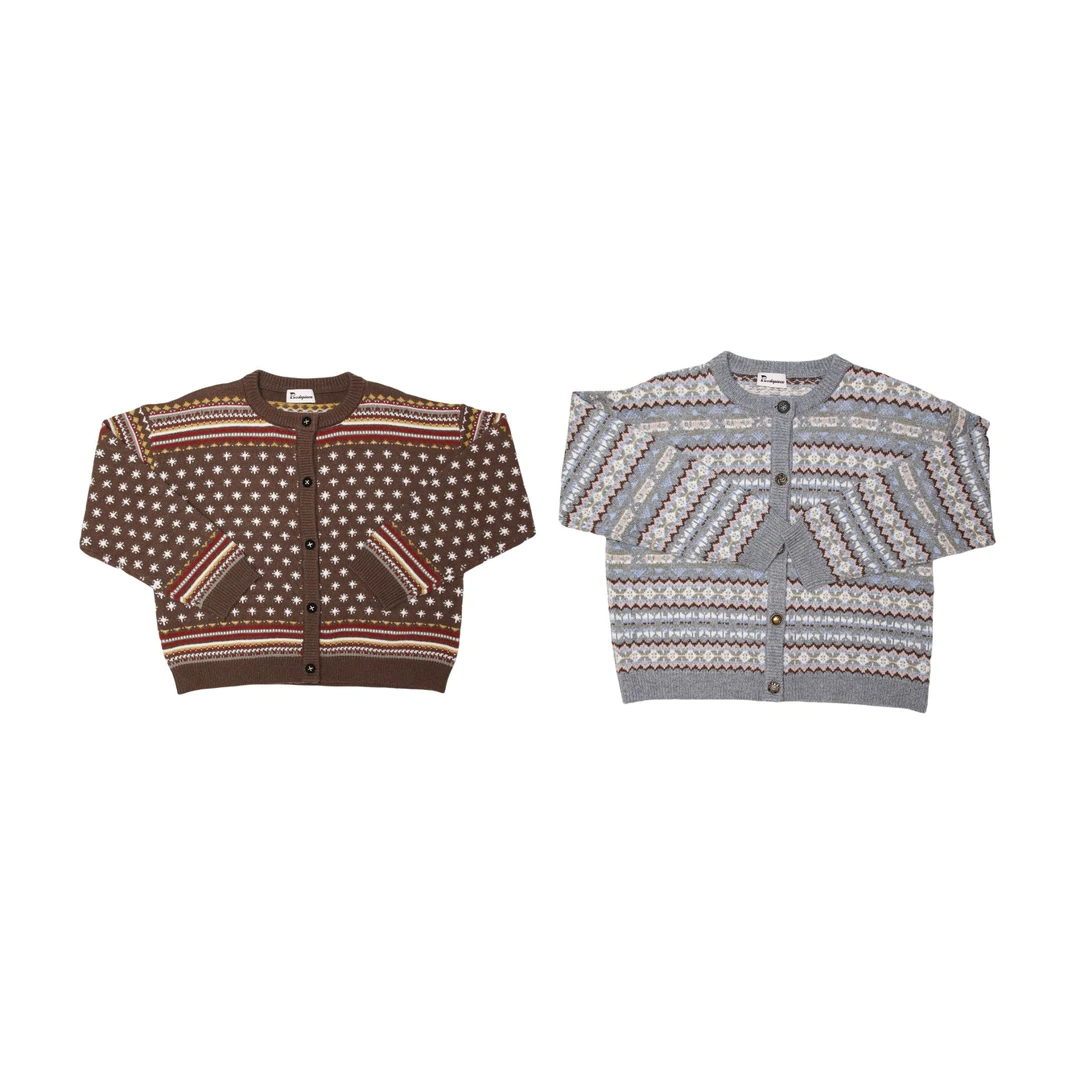 PUZZLE  PIECE费尔岛圆领针织开衫25年春款PP25PSKN004——1480