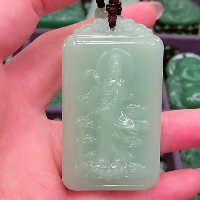 14浅绿色锦鲤观音时尚百搭