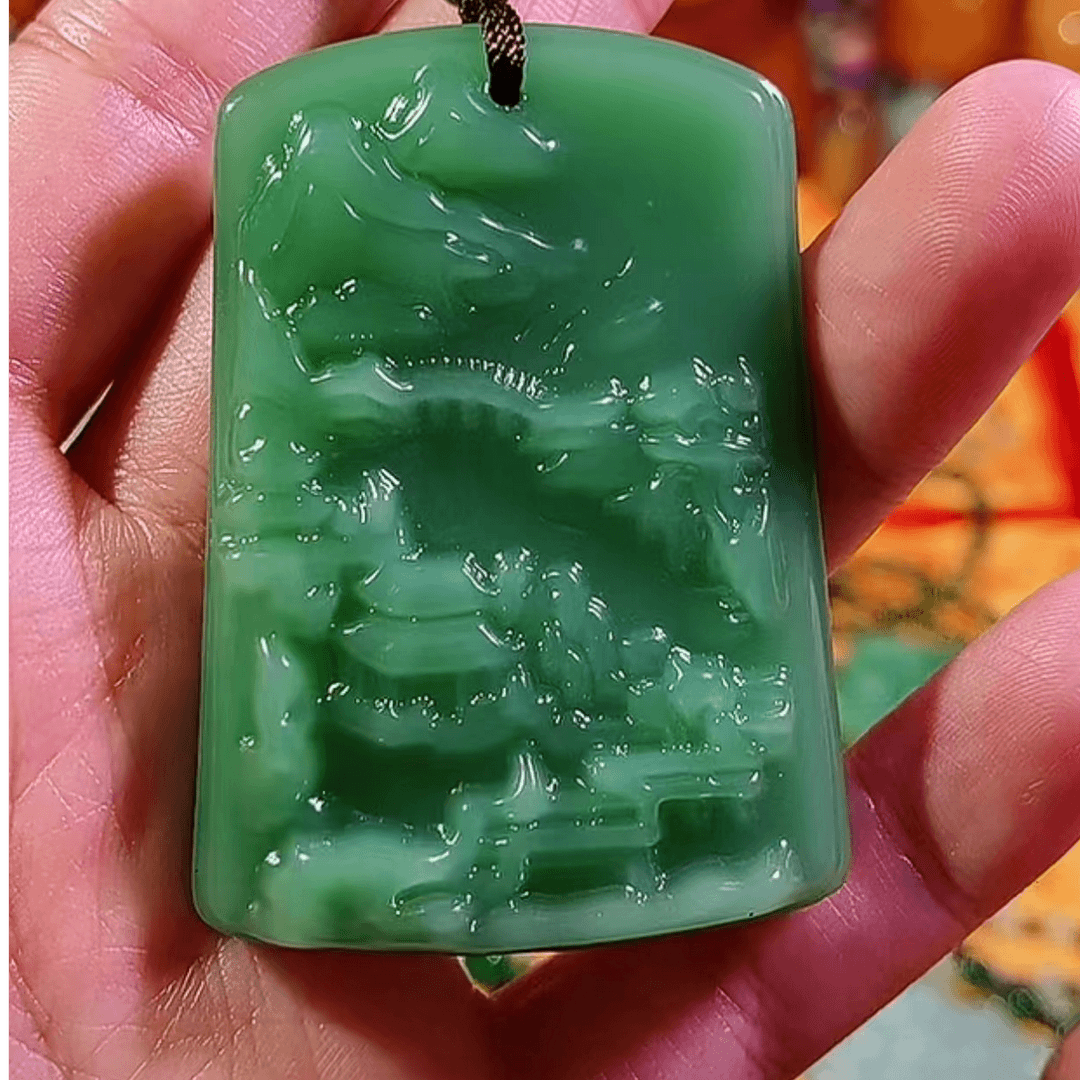 27粉丝福利深色山水牌吊坠百搭款