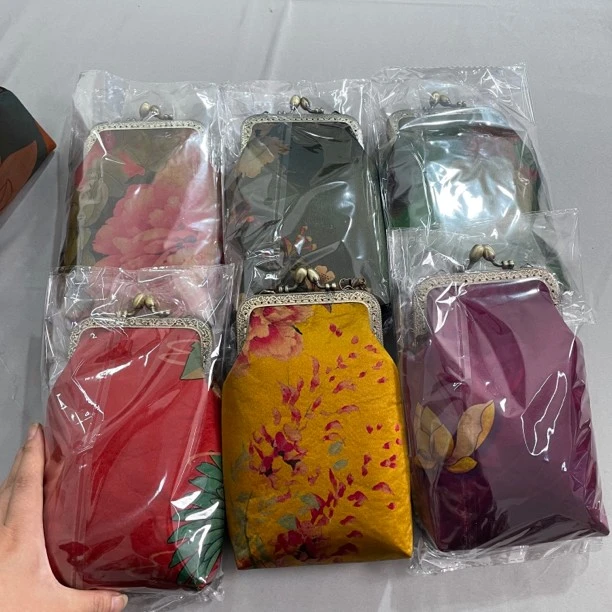香云纱重缎皮子金口包手机包零钱包大拎包多色可选