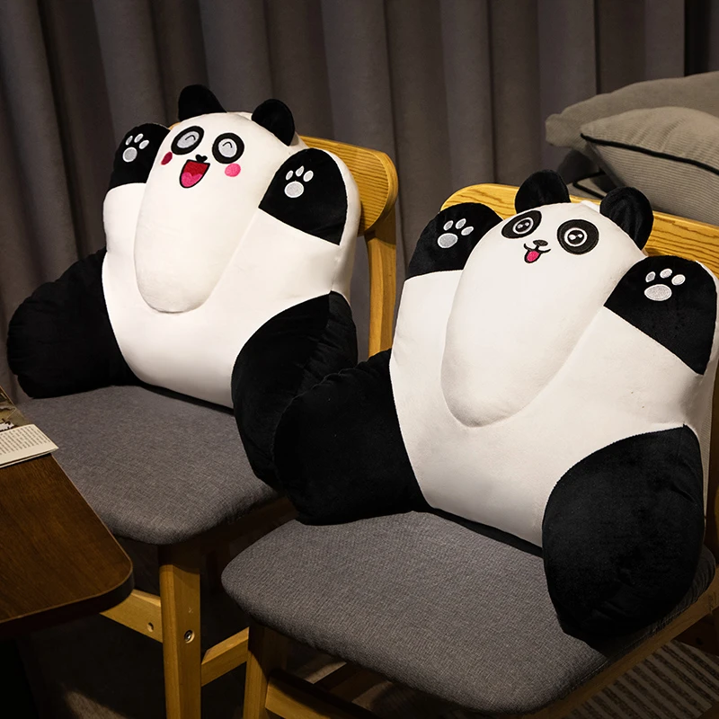 可爱白熊猫腰靠熊猫造型护腰神器办公室腰靠靠垫腰枕靠背垫护腰垫