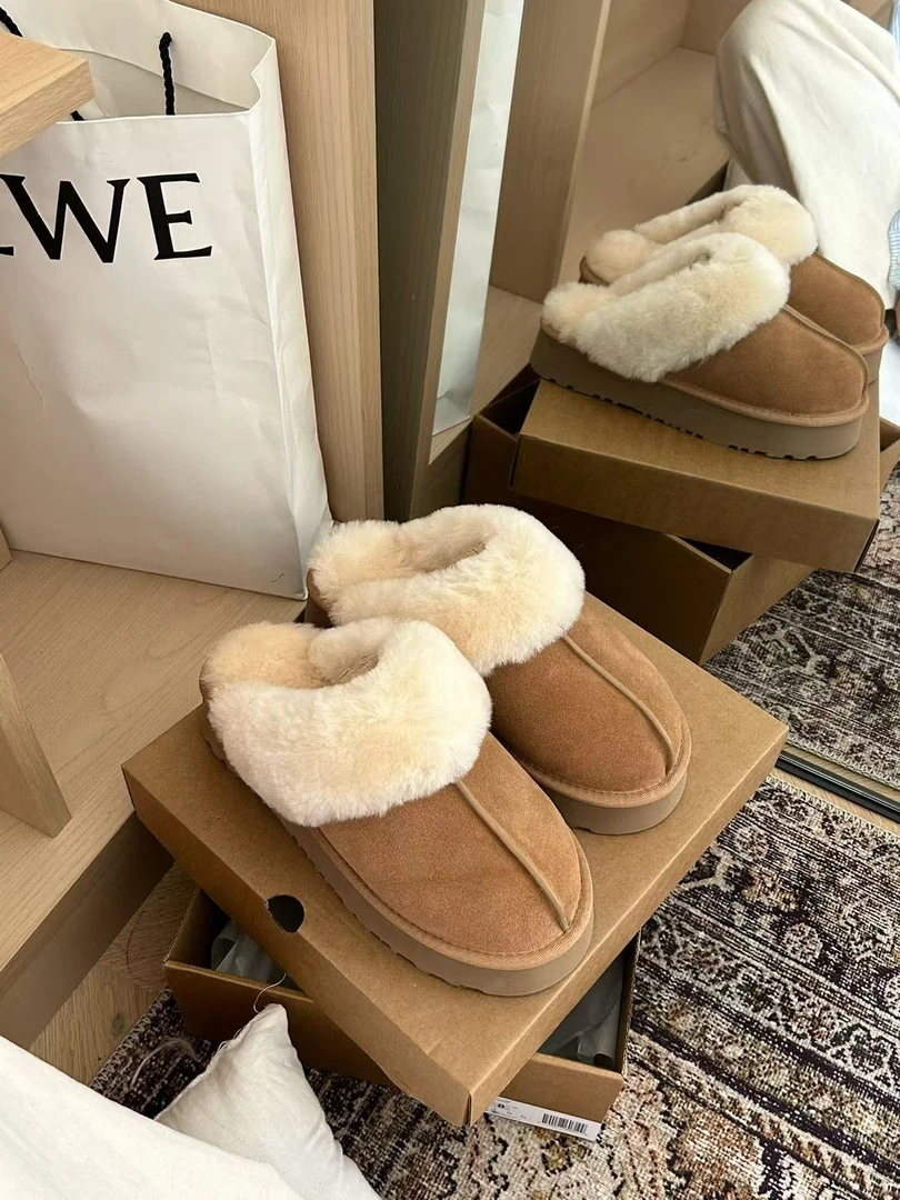 小旭专属-桑坡雪地靴《厚底星托》2024百搭保暖皮毛一体休闲雪地棉