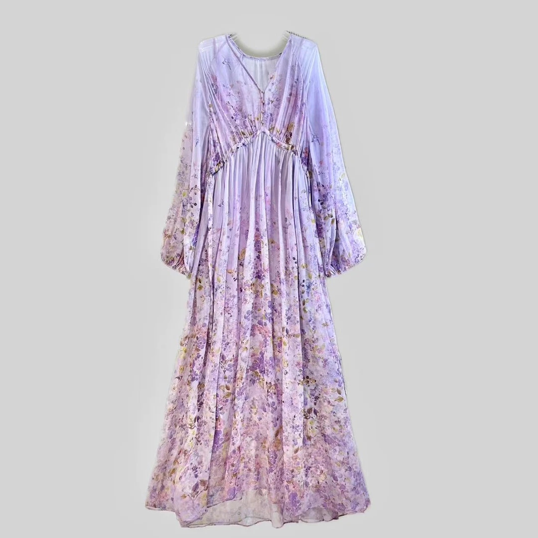 【2024-禾枫表弟】重磅100桑蚕丝连衣裙YR24D127-13