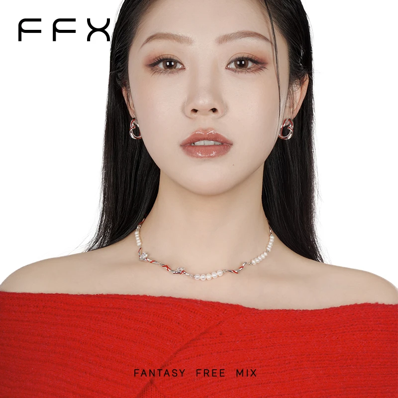FFX 铜合金合成锆石项链 弗弗西【红韵-小璀璨】新年定制款项链
