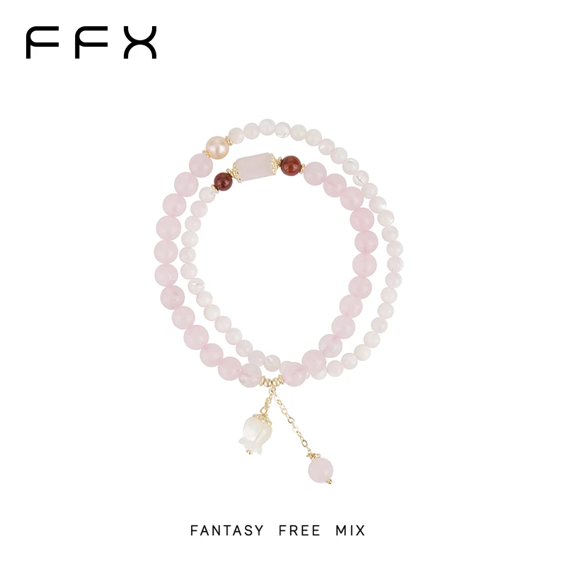 非金属莫桑石手链 弗弗西FFX【铃香】高级新中式双层手串手链
