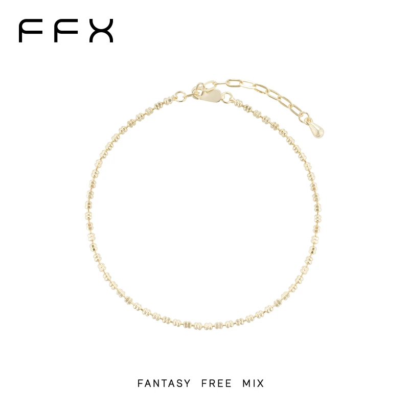 FFX 925银手链 弗弗西小珠子通体S925银精致银手链