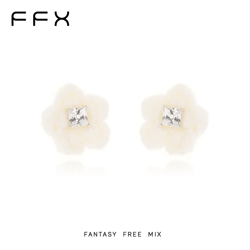 FFX 非金属布艺耳饰 弗弗西【木棉花】设计师定制系列可爱耳钉
