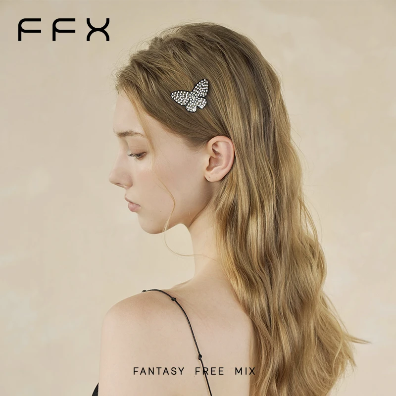 【曾梦雪同款】FFX【星辰蝶海】高级醋酸板材满钻超闪轻奢边夹