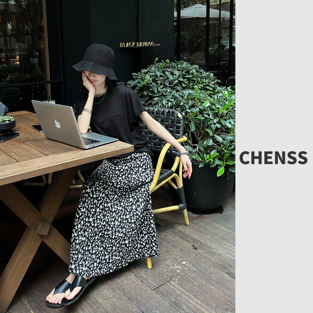 陈33【微风夏季】南油简约圆领假口袋设计感上衣DX03