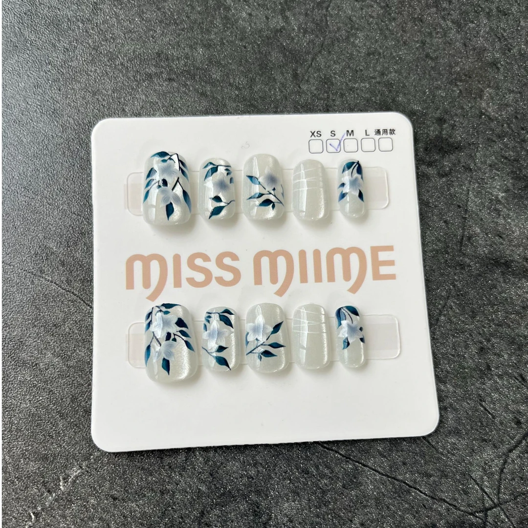 SJ-DF-294新款五瓣花猫眼穿戴甲美甲