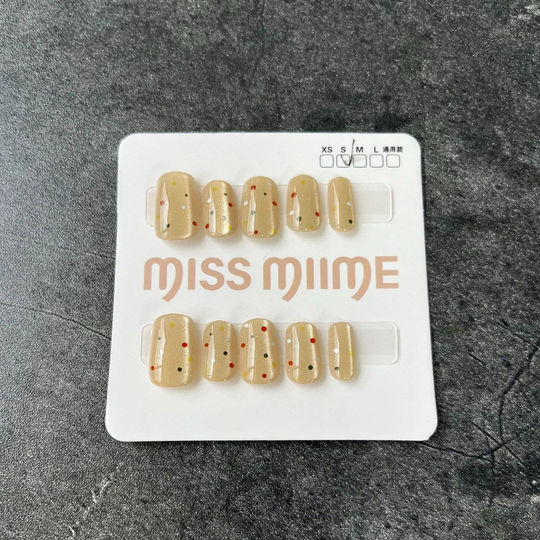 SJ-DF-404【金色/斑点】斑点轻奢手工穿戴甲