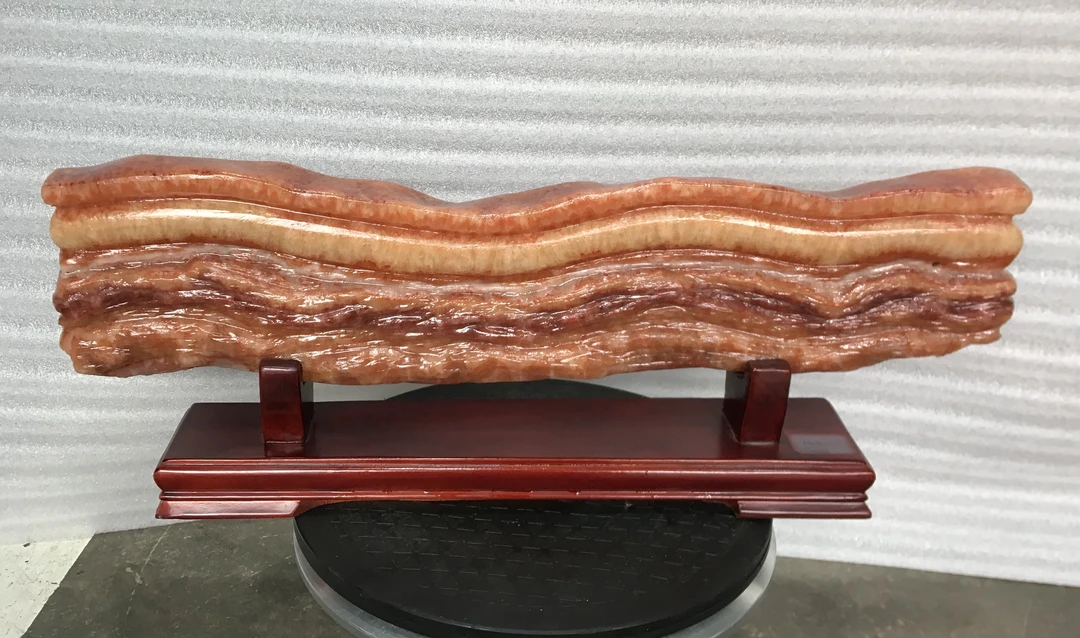 猪肉石精品红烧东坡肉石装饰摆件 招财摆件