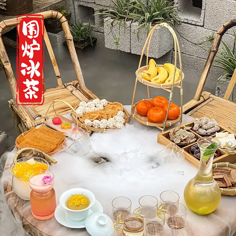 围炉冰茶工具全套茶具网红器皿器具新中式下午茶围炉煮茶泉煮冰茶