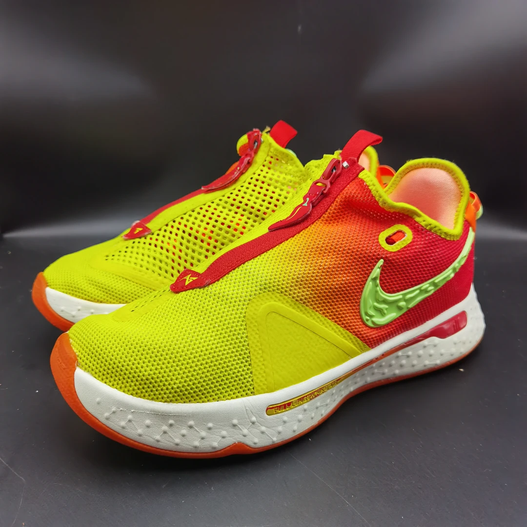 41码 Nike PG4黄红二手篮球鞋无原盒渐变色