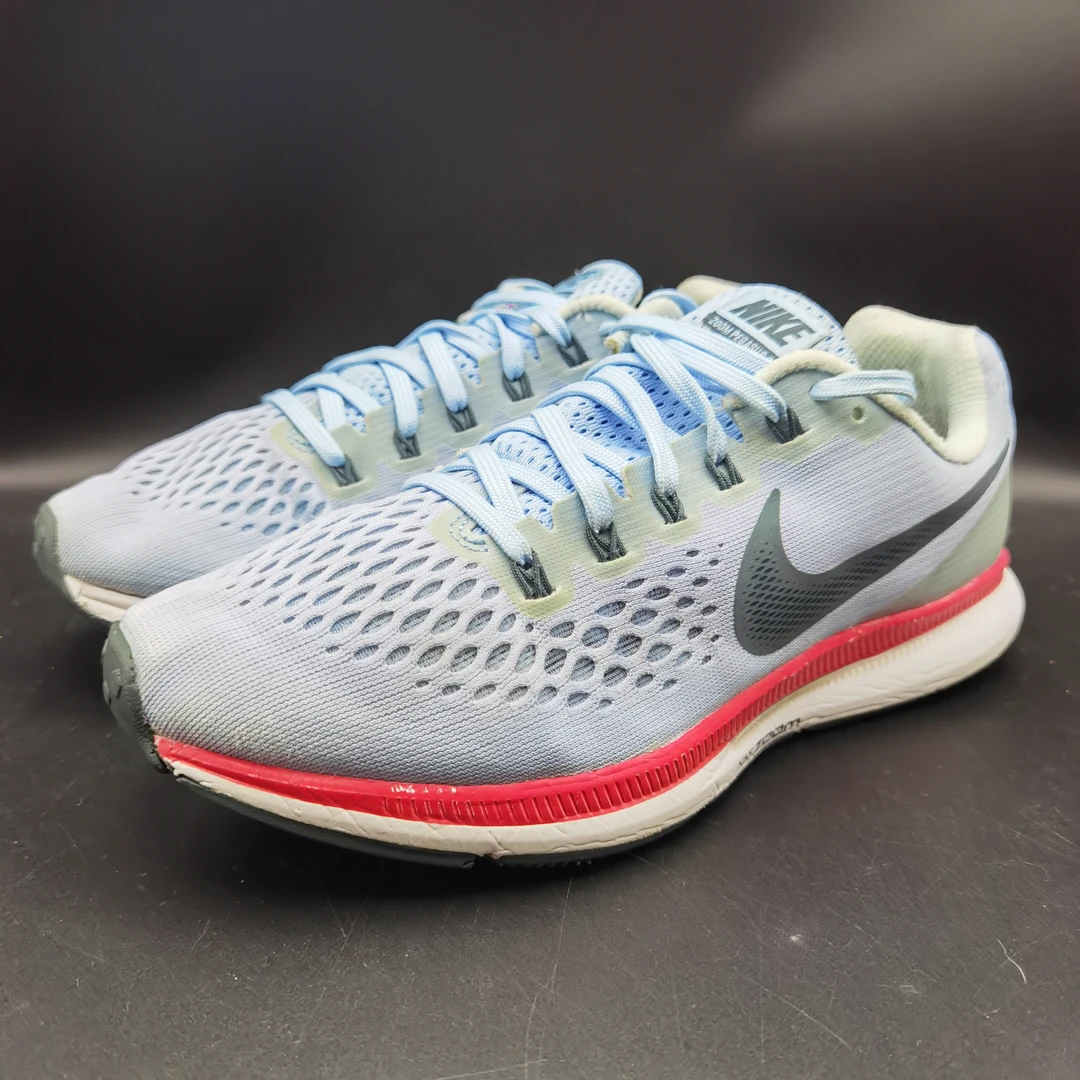 40码 Nike 飞马34 蓝红 二手球鞋无原盒配鞋垫 鞋带瑕疵 刮蹭