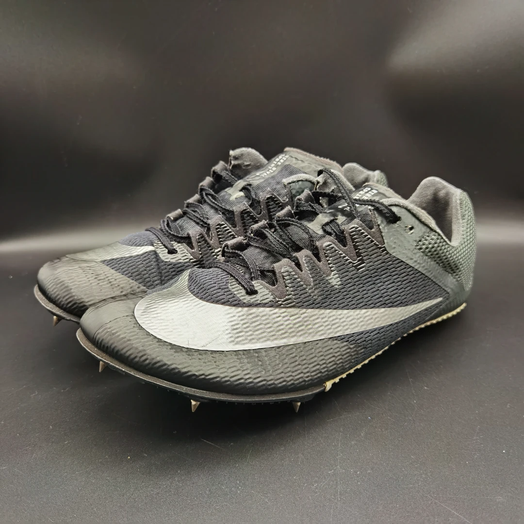 42.5码 Nike 二手跑鞋 钉鞋 无原盒 黑银 轻微使用