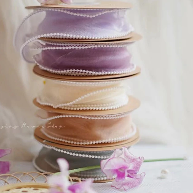 【花儿乐】礼物鲜花包装丝带鱼尾纱 礼品包装蝴蝶结丝带