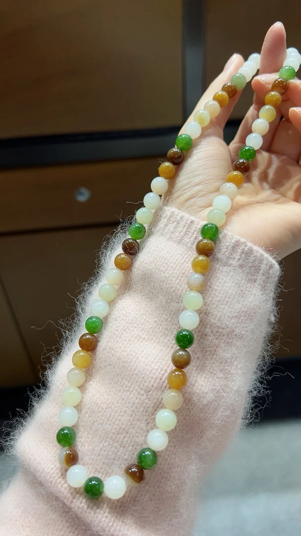 和田玉 彩虹多宝 项链