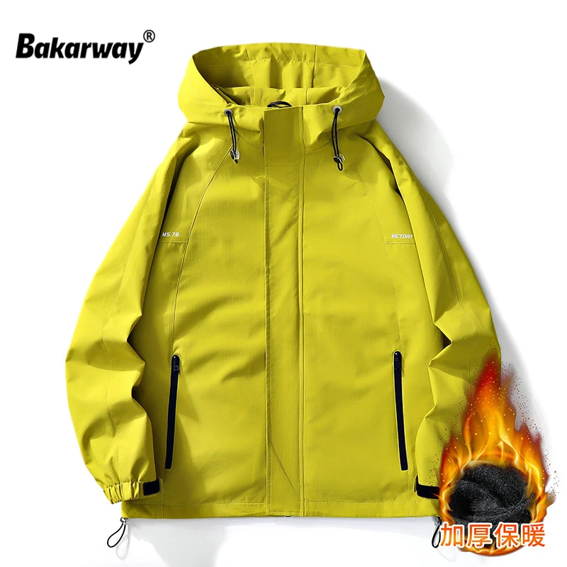 Bakarway山系机能户外运动休闲冲锋衣男女情侣春秋冬工装夹克外套