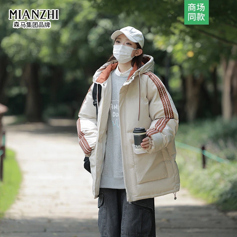 棉致国潮大口袋工装连帽棉服女款冬季新款宽松潮牌情侣保暖棉衣