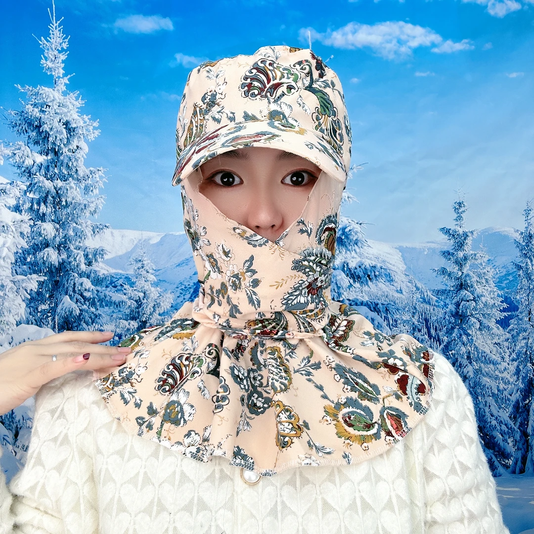 新款夏季防晒帽防风防尘护脸护颈女骑车遮阳帽户外工作田间采茶帽