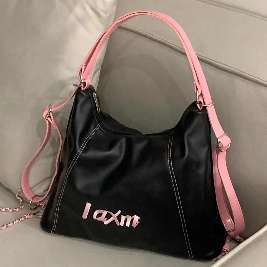 大容量双肩包包女士2025秋冬新款小众设计学生上课通勤单肩斜挎包