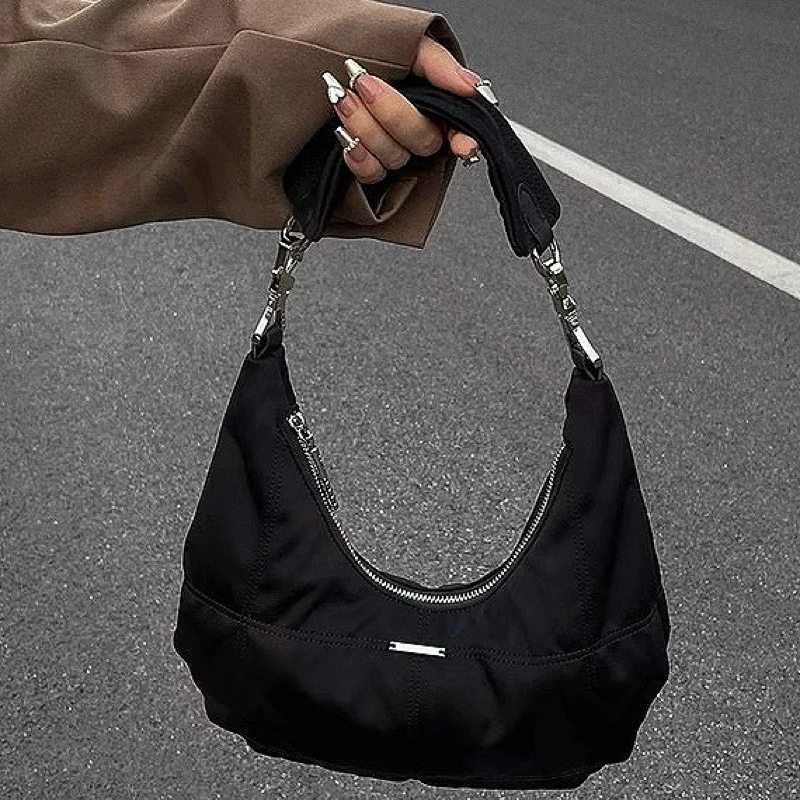 包包女2025新款复古黑色乌云包高级感小众腋下包手提单肩包月牙包