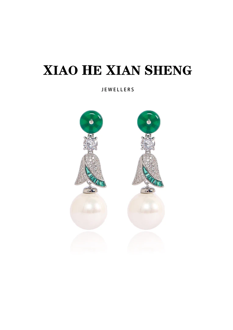 铜合金合成锆石耳饰 Z0682 - 外货轻奢高级耳环