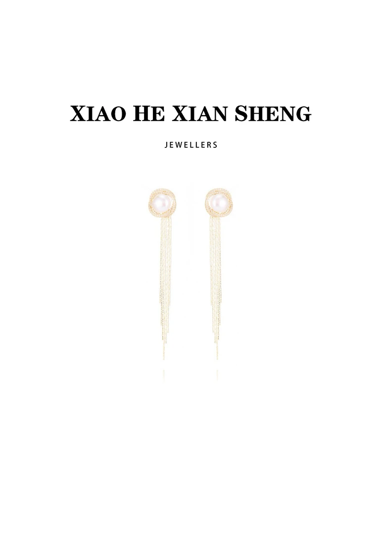 铜合金合成锆石耳饰 V0276 - 外货高级轻奢耳环