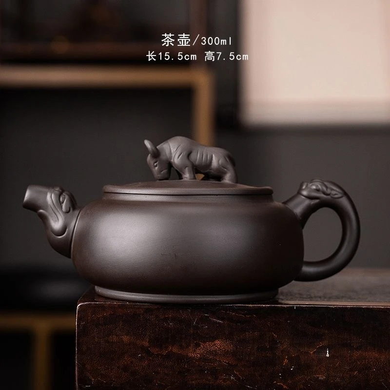 名乾紫砂牛转乾坤壶-250毫升 A51