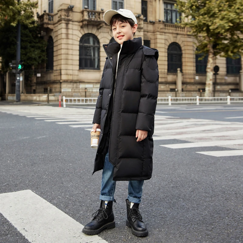 2024新款巴拉童年儿童羽绒服男童中长款女童中大童加厚冬季装外套