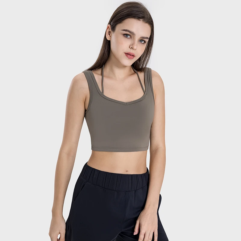 KUD锦绵感可拆卸Bra 交叉美背裸感舒适运动瑜伽文胸DSS104