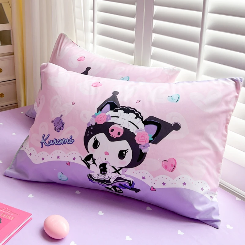 库洛米单只枕套48*74cm单人枕头套纯棉女孩卡通全棉枕芯套一对拍2