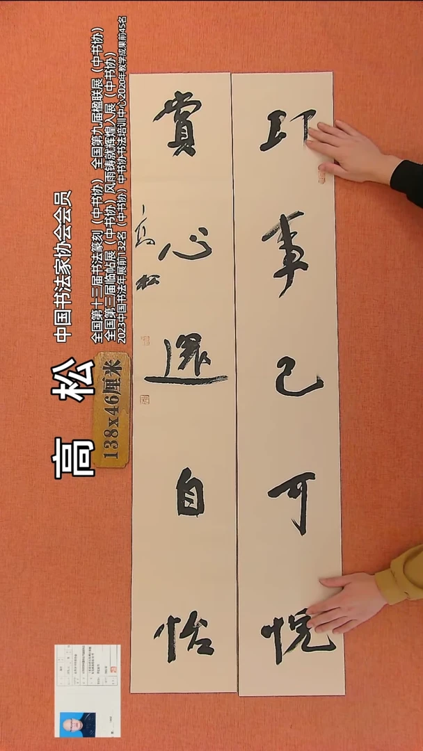 【闪购商品】书法567 中书协会员高松老师作品
