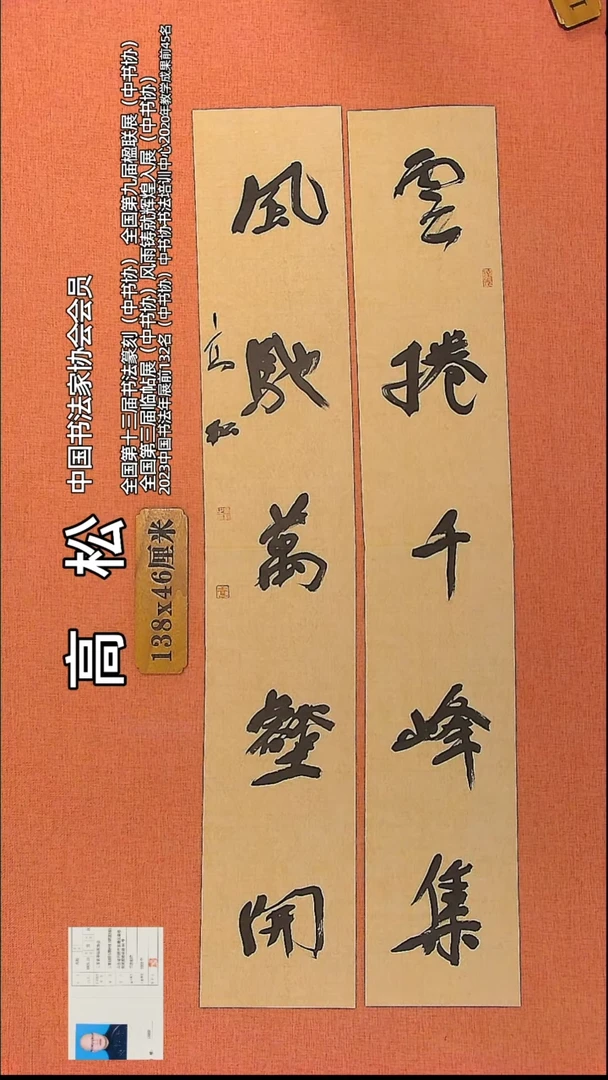 【闪购商品】书法336 中书协会员高松老师作品*