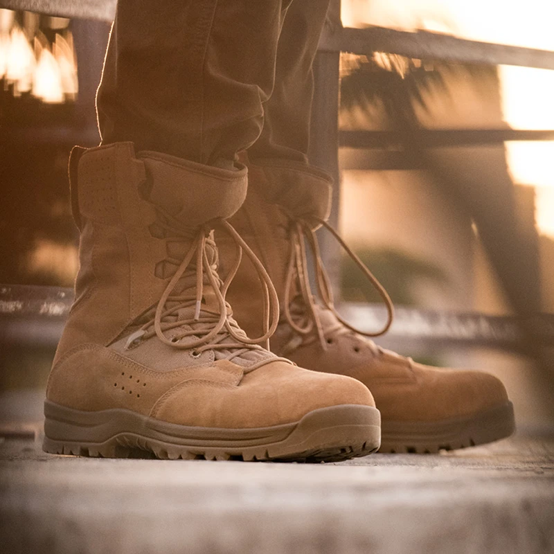 马登工装靴真皮沙漠靴轻便男牛仔作战靴冬男鞋新款沙漠靴男牛仔靴