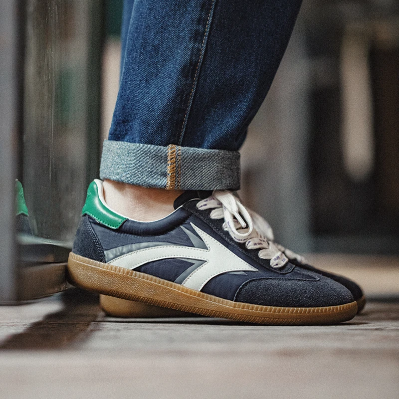 马登春季地心引力复古德训鞋男款运动夏季百搭轻便软底休闲板鞋春