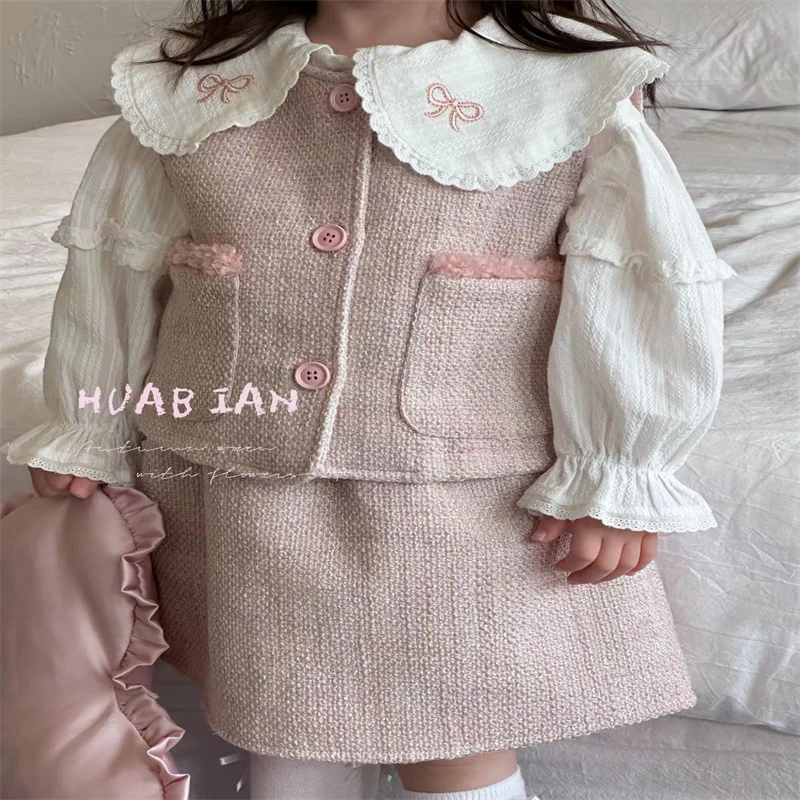 HB~刺绣蝴蝶结衬衫20025