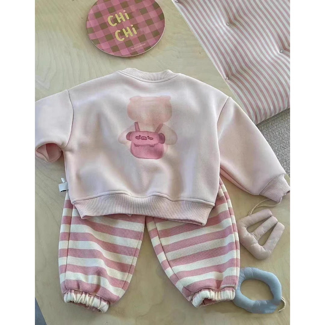 甜汐~条纹休闲裤250138