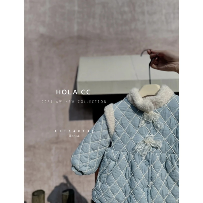 HOLA.CC·冬~菱形格长棉衣8616（汉服棉衣）