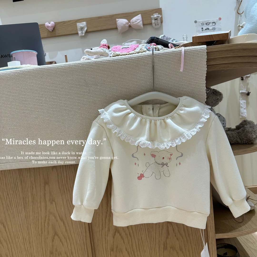 Opo La La·冬~小羊花边领卫衣6939  (汉服卫衣)