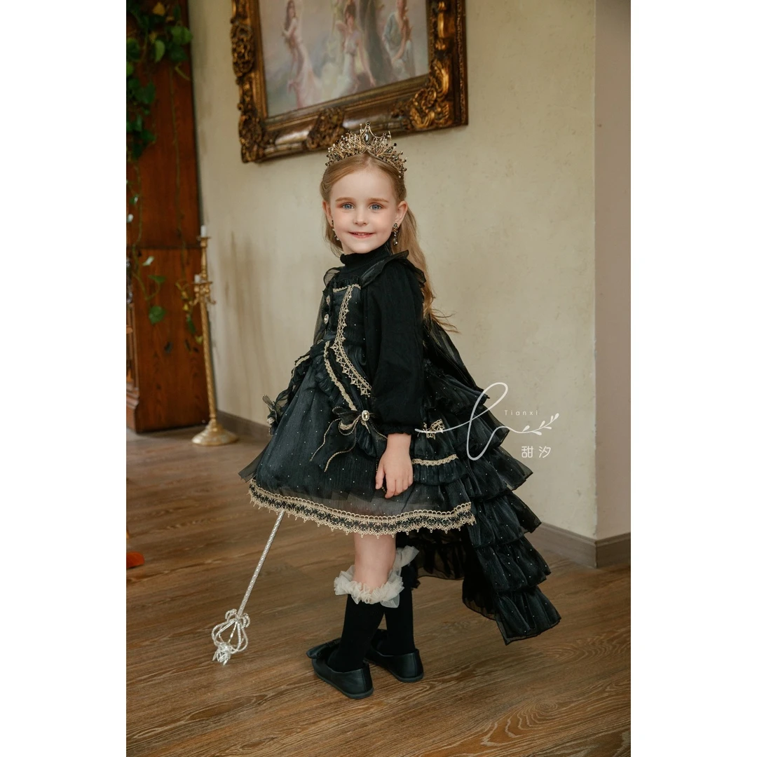 甜汐~黑金萝莉塔250012（汉服裙）