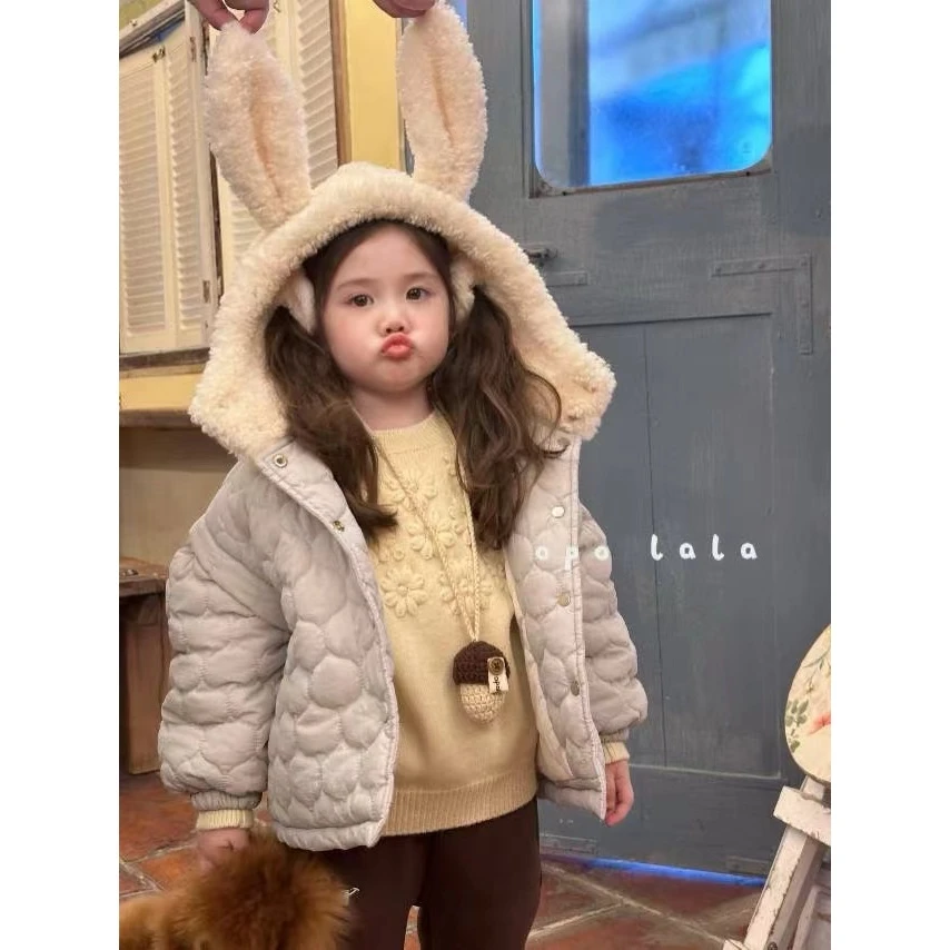 Opo La La·冬~兔耳朵连帽棉服6930