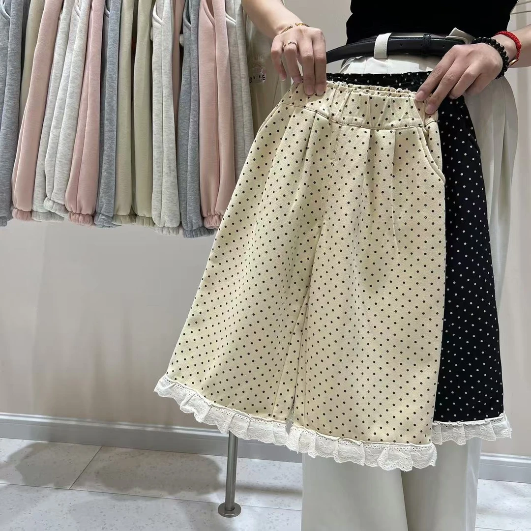 ay吖.冬~波点花边休闲裤E682（汉服裤）