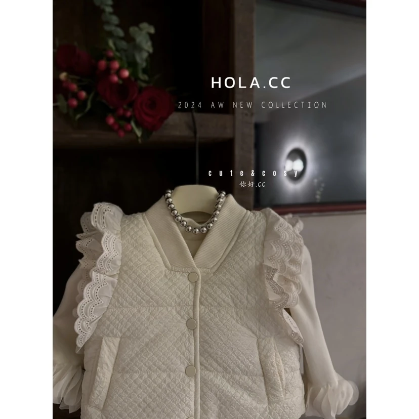 HOLA.CC·冬~花边棉马甲8605(汉服马甲)