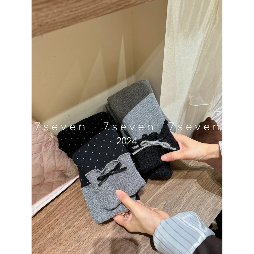 7Seven·冬~蝴蝶结蚕丝打底裤8398(汉服裤)