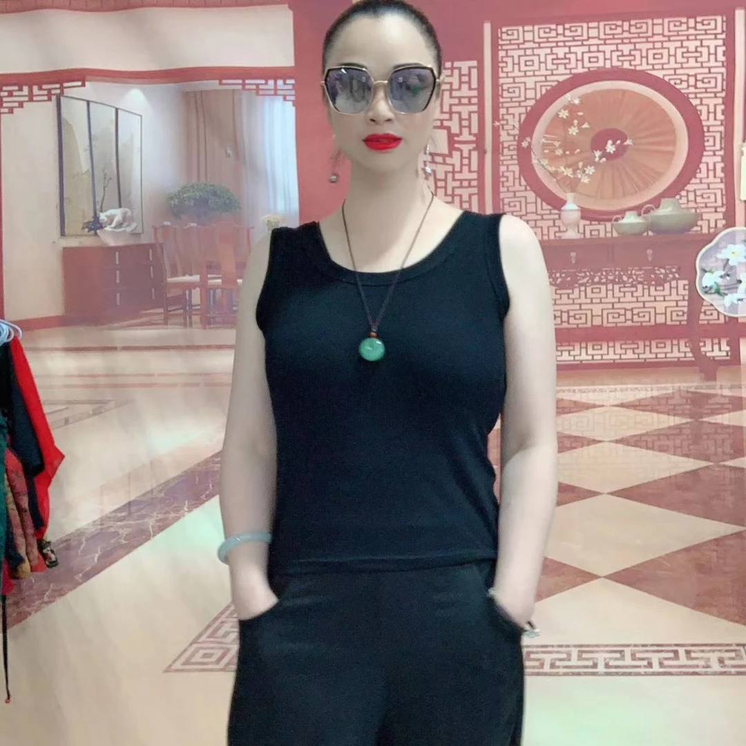 弹力五色小背心宽带两号军训吊带无袖百搭女士气质时尚打底修身