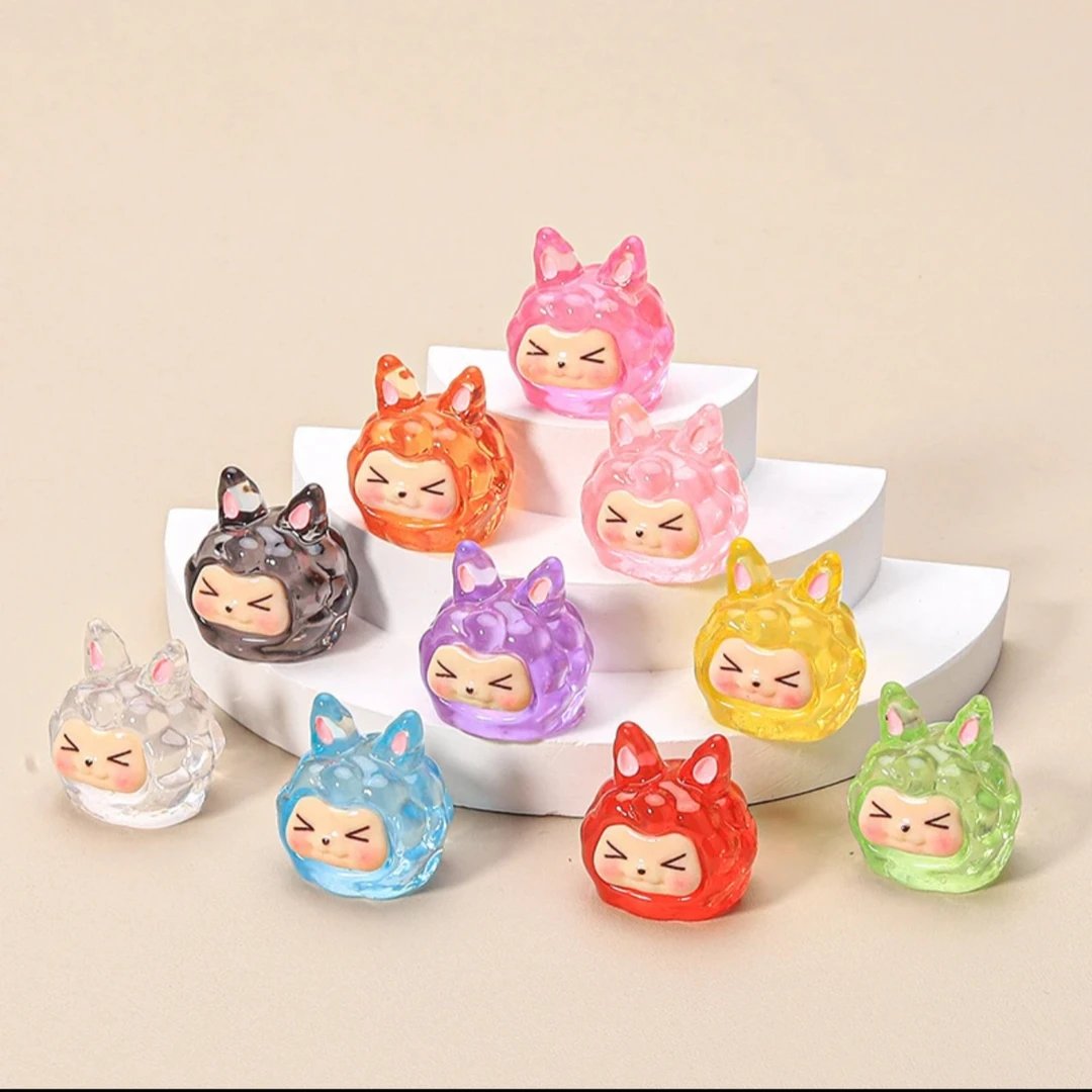 {九宫格渐变色KK}渐变中号KK-DIY树脂摆件手机链钥匙扣