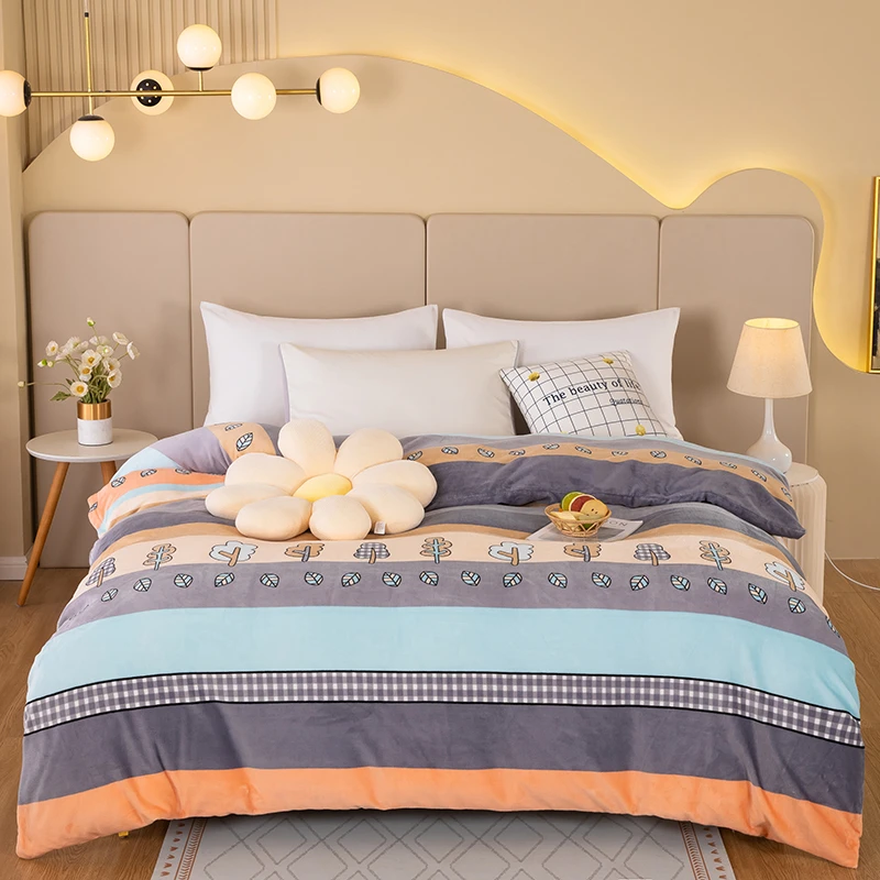 2024新款冬季牛奶绒被套加厚加绒双面毛绒柔软亲肤学生宿舍被罩